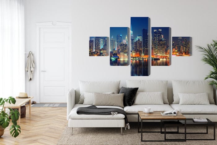 Kanva - Panorāmas skats uz Manhetenu naktī, N-2023 X-ART