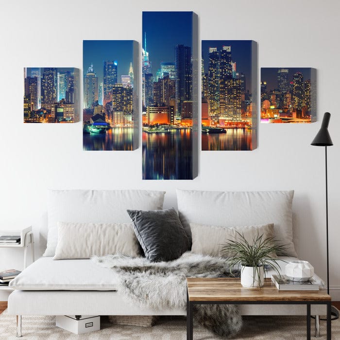 Kanva - Panorāmas skats uz Manhetenu naktī, N-2023 X-ART