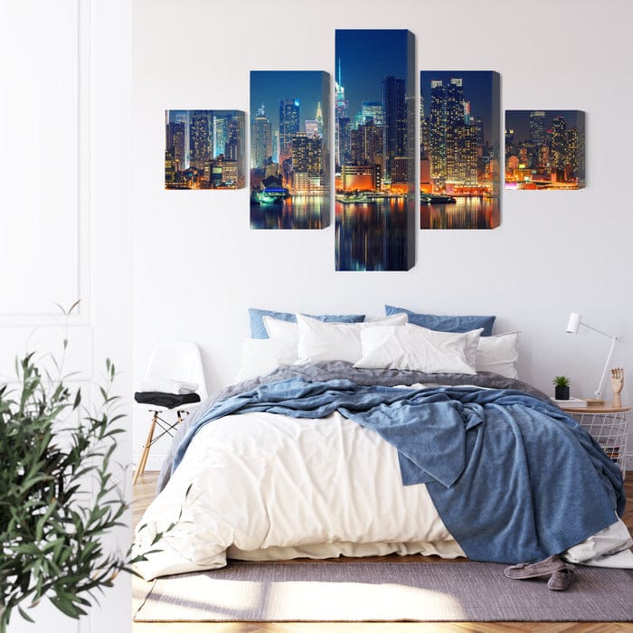 Kanva - Panorāmas skats uz Manhetenu naktī, N-2023 X-ART