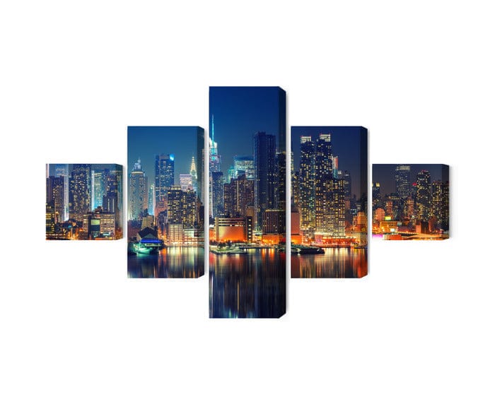 Kanva - Panorāmas skats uz Manhetenu naktī, N-2023 X-ART