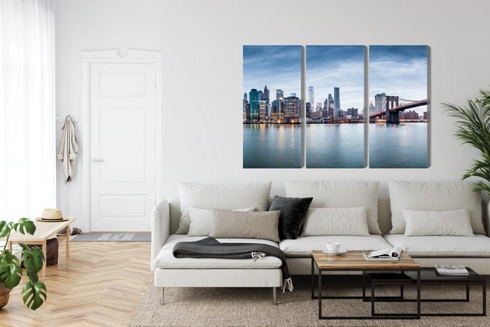 Kanva: Ņujorkas pilsētas panorāma, zila X-ART