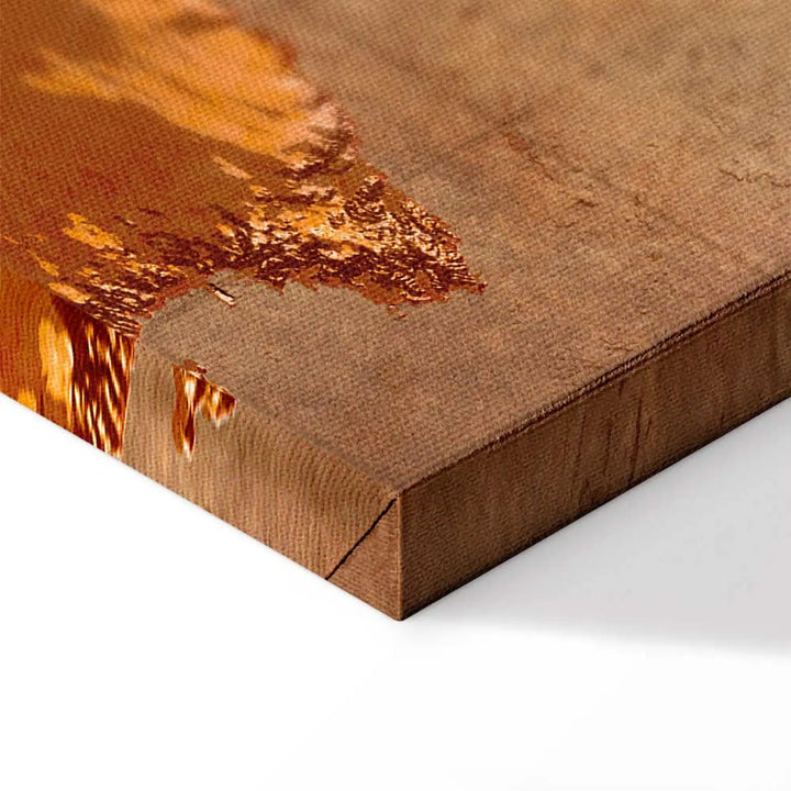 Glezna - Pasaules karte: Brūnā krāsā, uz audekla | 96058 ART XL