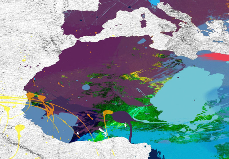 Kanva Pasaules karte: Izlijušās krāsas, 105020 G-ART.
