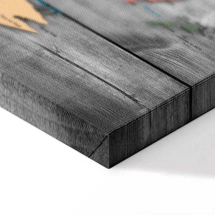 Glezna - Pasaules karte: Jauni virzieni, uz pelēka koka, 90260 ART XL