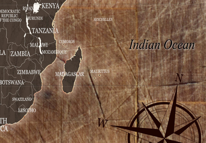 Kanva Pasaules karte: Koka mozaīka, 91927 G-ART.