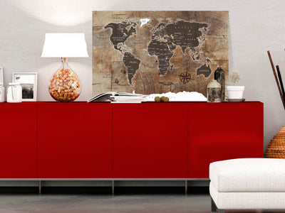 Kanva Pasaules karte: Koka mozaīka, 91927 G-ART.