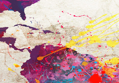 Kanva Pasaules karte: Krāsaini plankumi, 105019 G-ART.