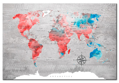 Kanva Pasaules karte: Sarkanā planēta, 91921 G-ART.