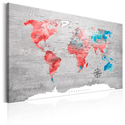 Kanva Pasaules karte: Sarkanā planēta, 91921 G-ART.