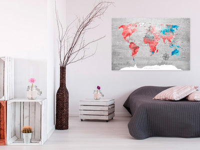 Glezna Pasaules karte: Sarkanā planēta, 91921 Tapetenshop.lv.