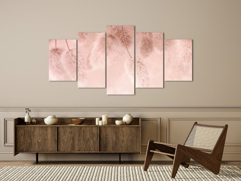 Kanva - Pasteļu boho, kompozīcija rozā krāsā, 151431 G-ART
