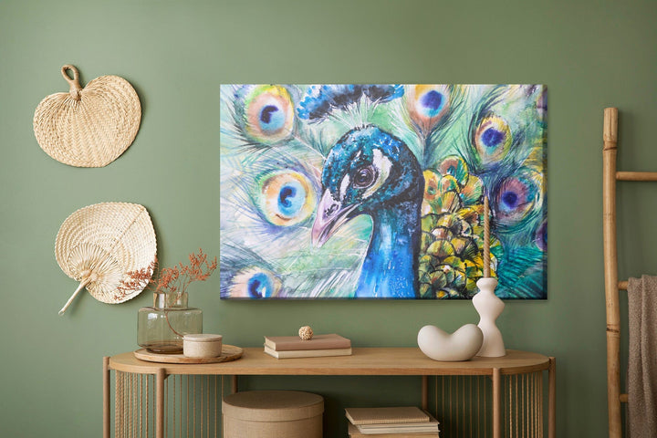 Kanva - Pāvs ar krāsainām spalvām, N-808 X-ART