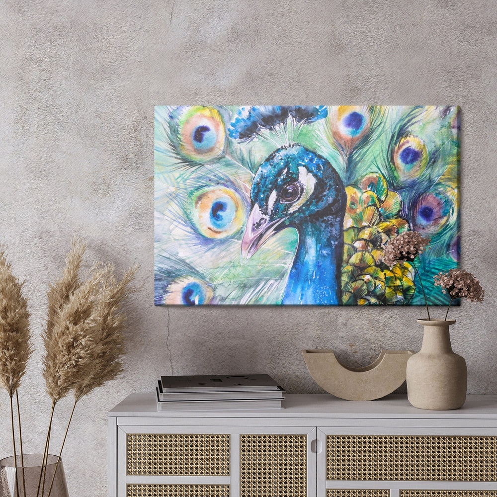 Kanva - Pāvs ar krāsainām spalvām, N-808 X-ART