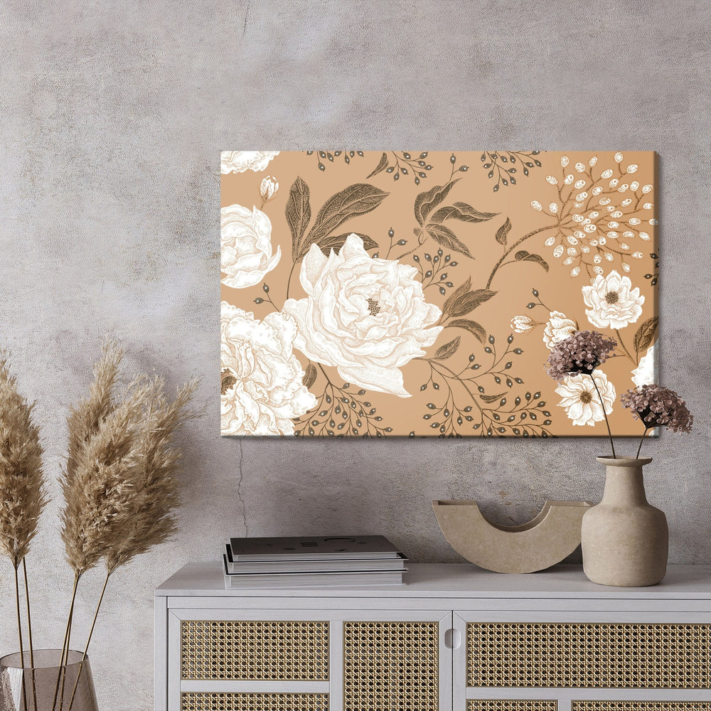 Kanva - Peonijas un lapas, N-269 X-ART