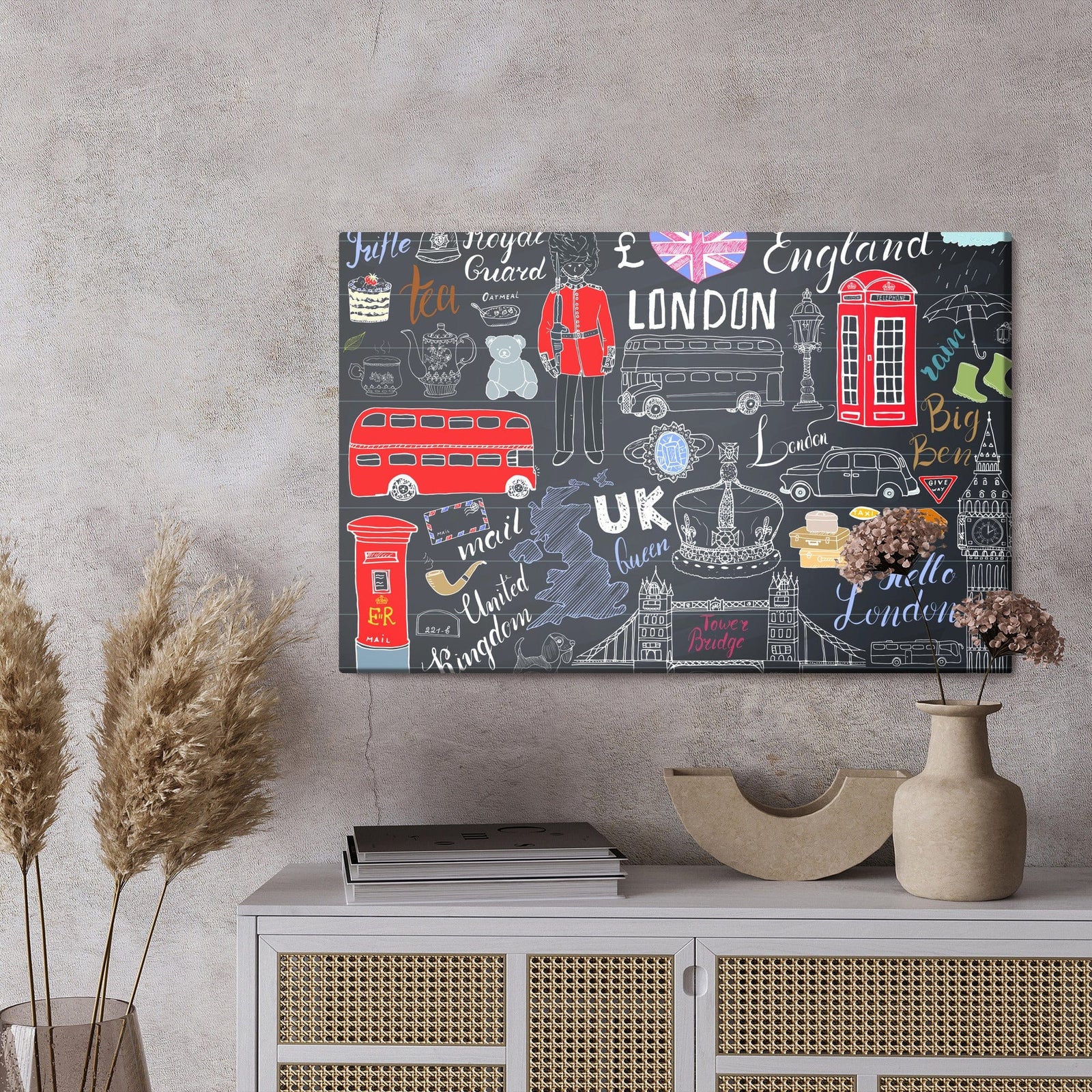 Kanva - Populāri Londonas simboli, N-1291 X-ART