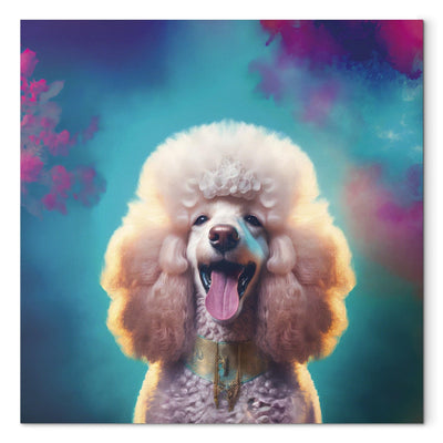 Kanva - Pūdelis Fredijs - priecīgs suns konfekšu rāmī, 150213 G-ART