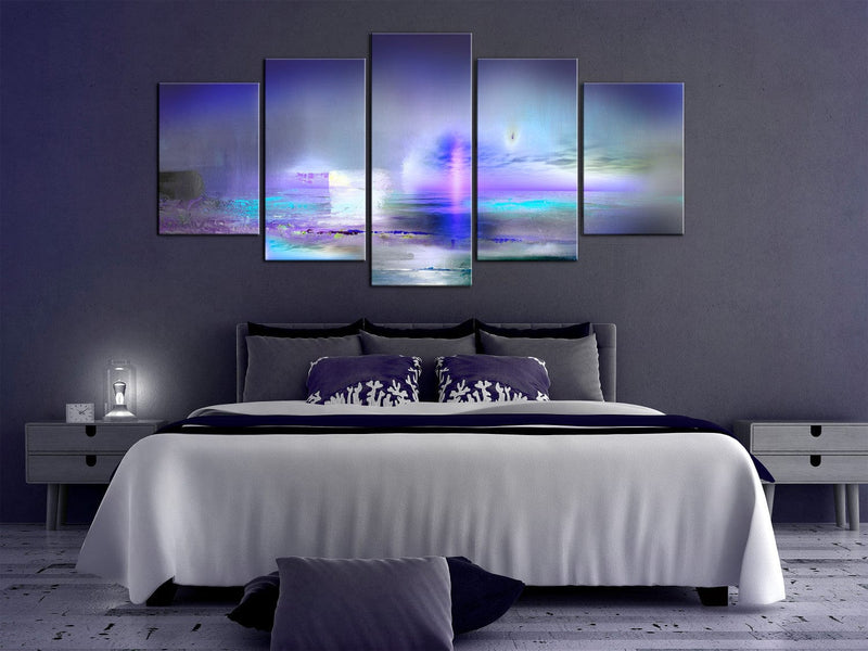 Kanva - Purpursarkana un zila ainava abstraktā stilā, 149262 G-ART