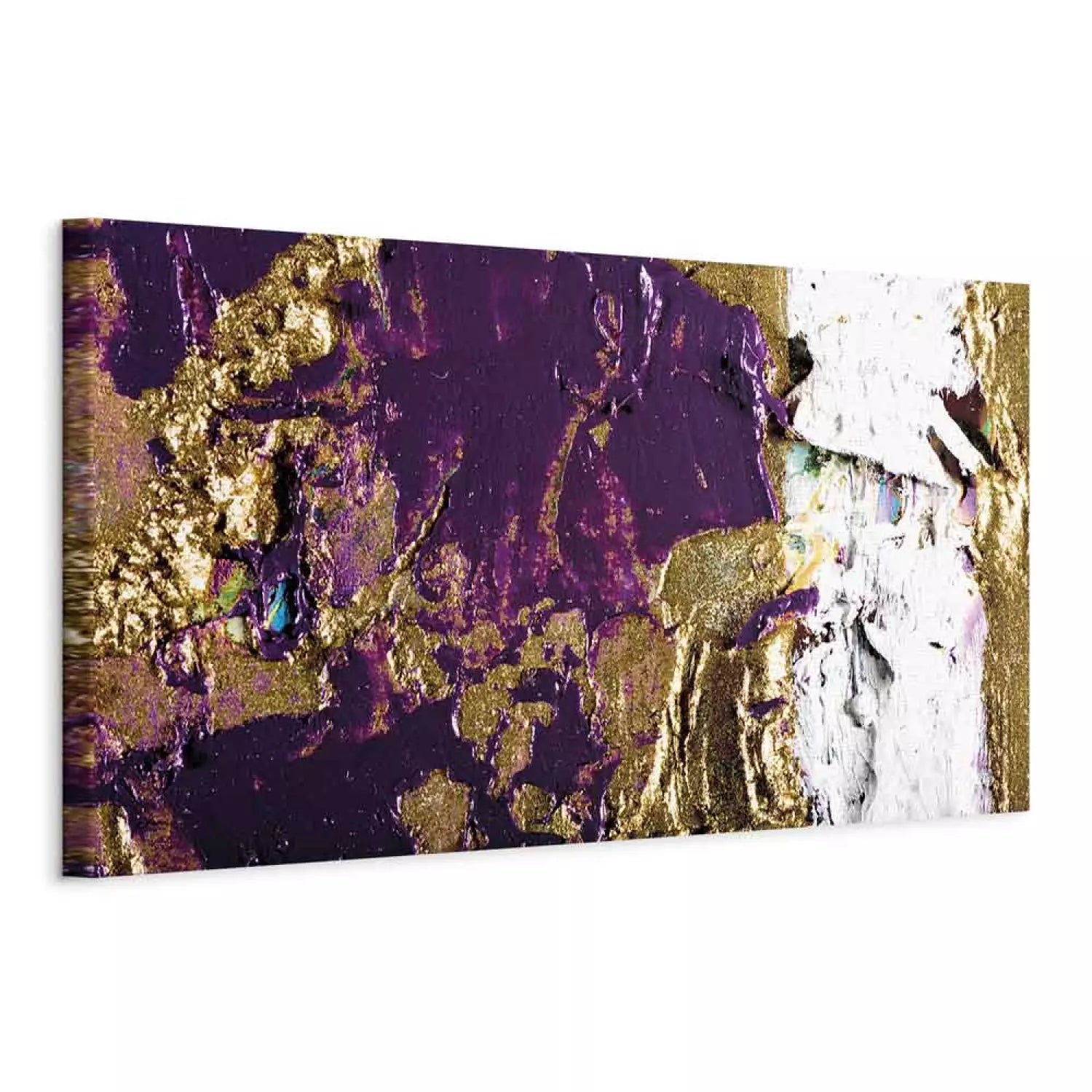 Glezna "Purpursarkans Vilnis" – Violeta un Zelta Abstrakcija ART XL