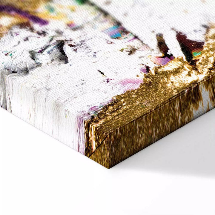 Glezna "Purpursarkans Vilnis" – Violeta un Zelta Abstrakcija ART XL