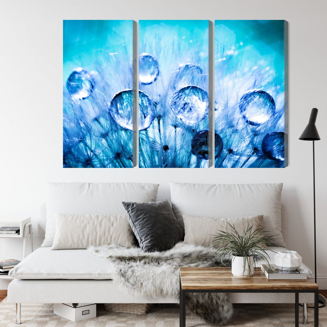 Kanva: Rasas pilieni uz pienenes sēklām X-ART