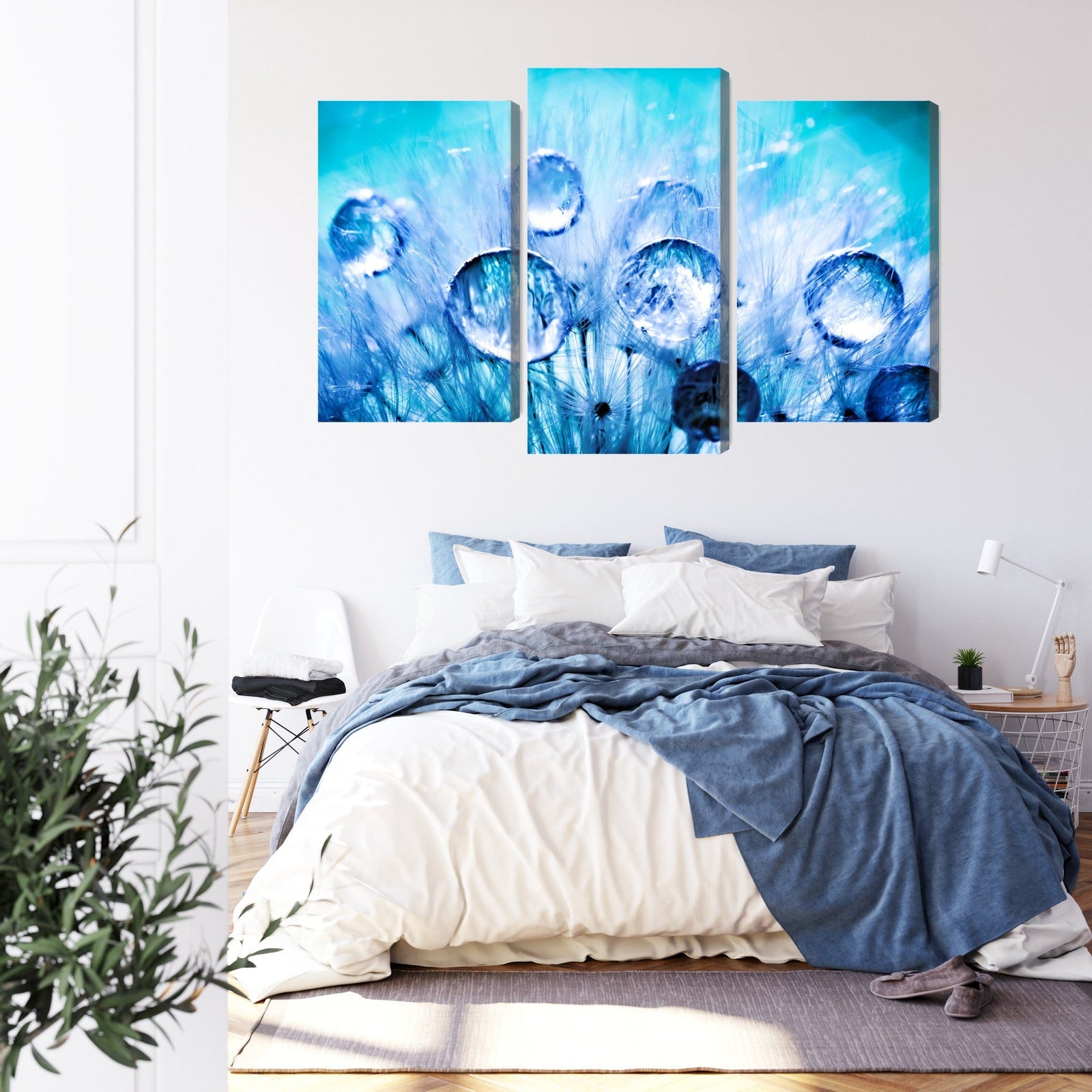 3 daļu kanva: Rasas pilieni uz pienenes X-ART