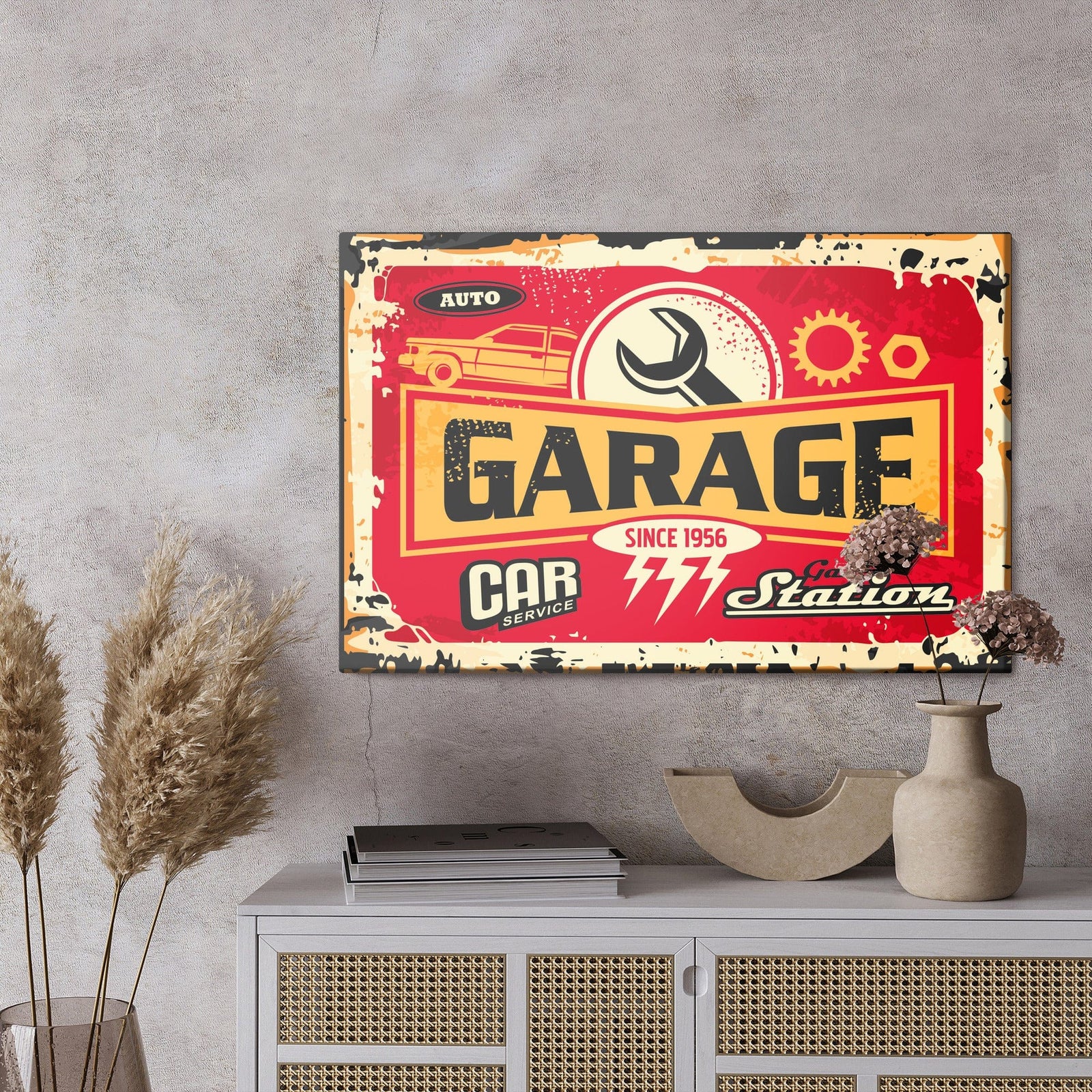 Kanva - Retro motociklu detaļas un uzraksti, N-2920 X-ART