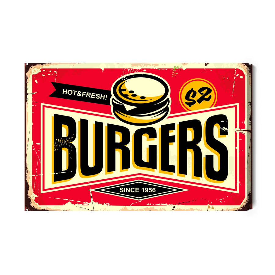 Kanva - Retro stila ātrās ēdināšanas restorāna tāfele, N-2810 X-ART