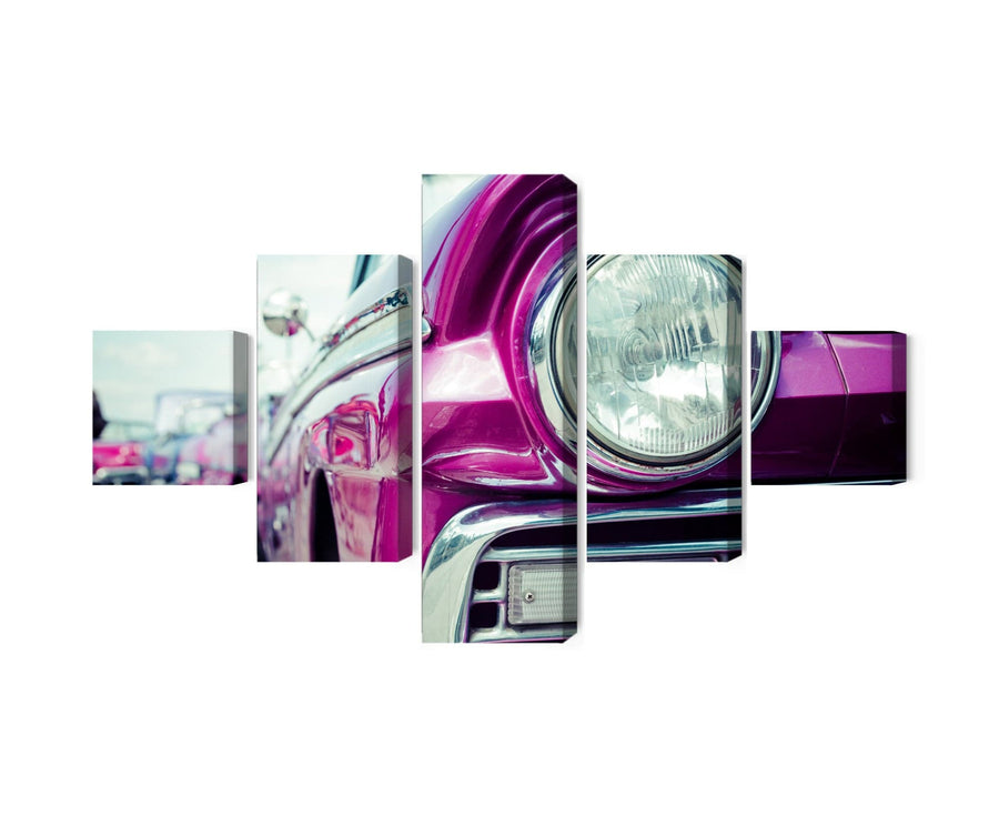 Kanva: Retro auto lukturi Kubā, violeta X-ART