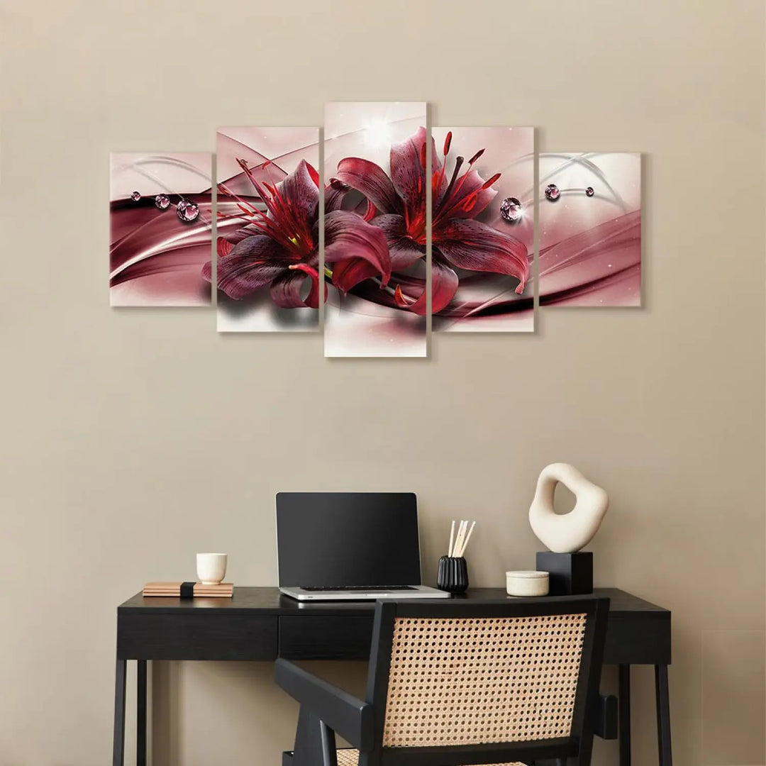 Kanva - Rozā lilija, intensīvas krāsās, (x5), 93729 ART XL