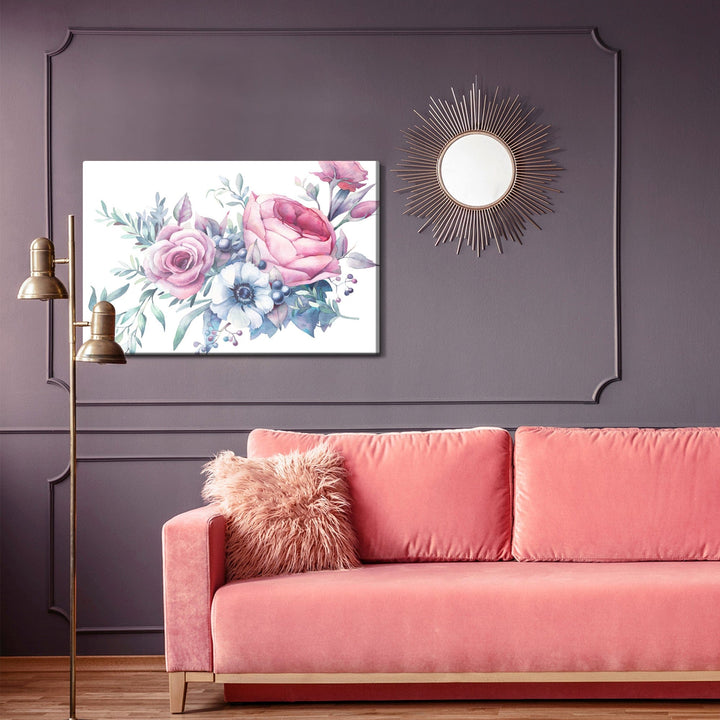 Kanva - Rozes, anemones un ogas, N-1341 X-ART