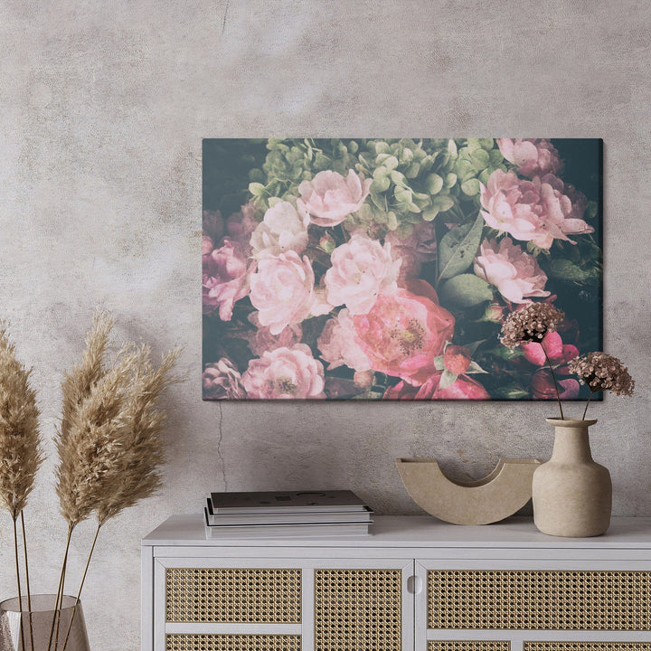 Kanva - Rožu un hortenziju pušķis, N-1324 X-ART