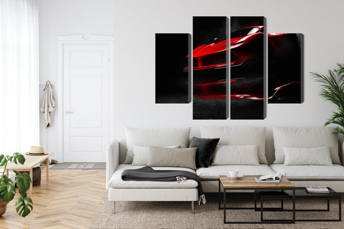 Kanva - Sarkana sporta automašīna 3D, N-3525 X-ART