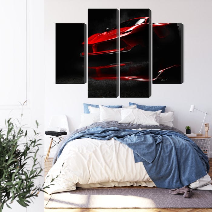 Kanva - Sarkana sporta automašīna 3D, N-3525 X-ART