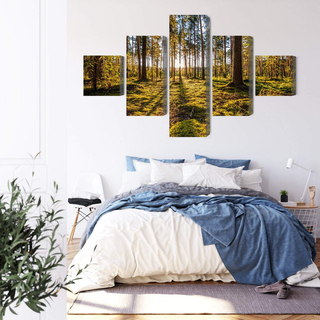 Kanva - Saulaina meža ainava 3D, N-1928 X-ART