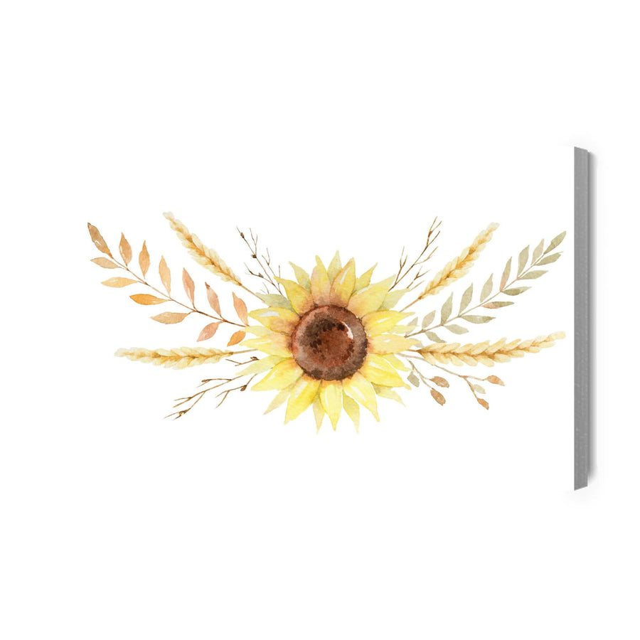 Kanva - Saulespuķe ar lapām un zariņiem, N-1701 X-ART