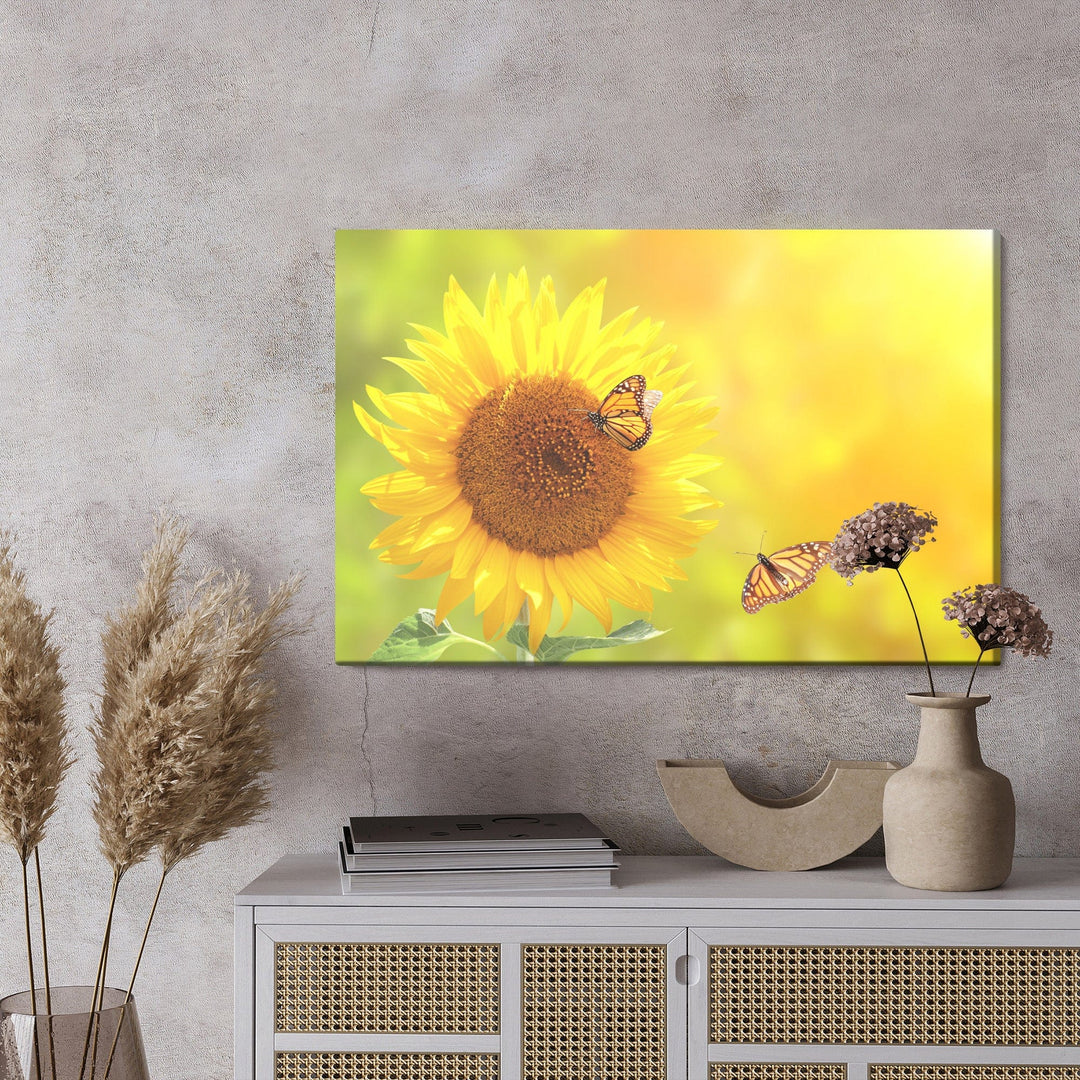 Kanva - Saulespuķe ar tauriņiem, N-1704 X-ART