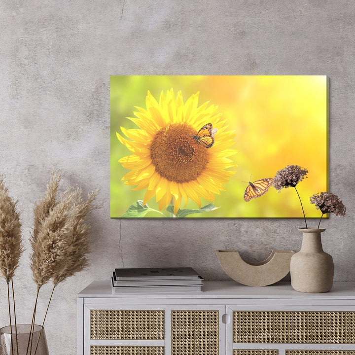 Kanva - Saulespuķe ar tauriņiem, N-1704 X-ART