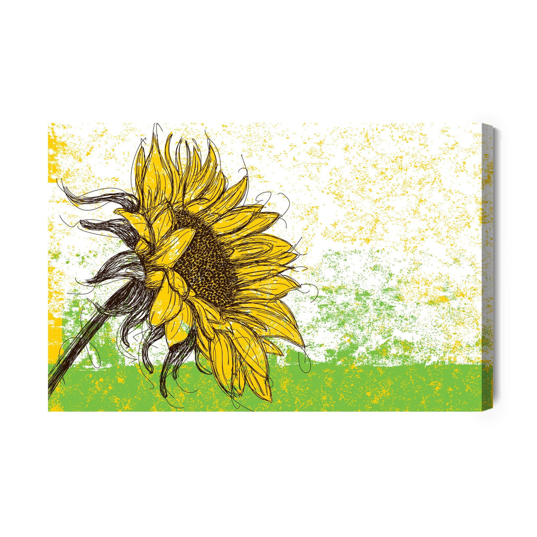 Kanva - Saulespuķe kā skice, N-1708 X-ART