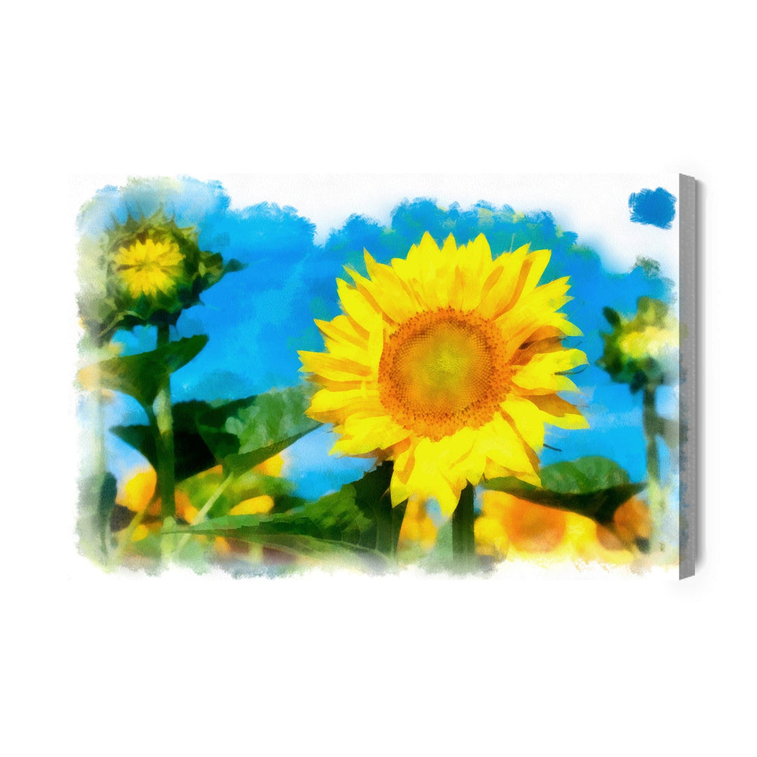 Kanva - Saulespuķes, it kā gleznotas ar akvareļu krāsām, N-1655 X-ART
