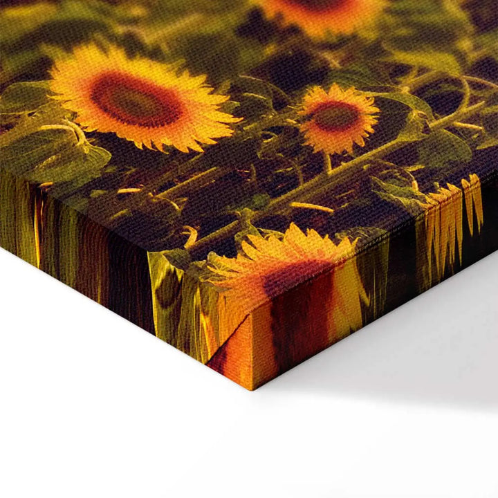 Glezna - Saulespuķes saulrietā, 124359, (3 daļas), dzeltena, oranžā ART XL