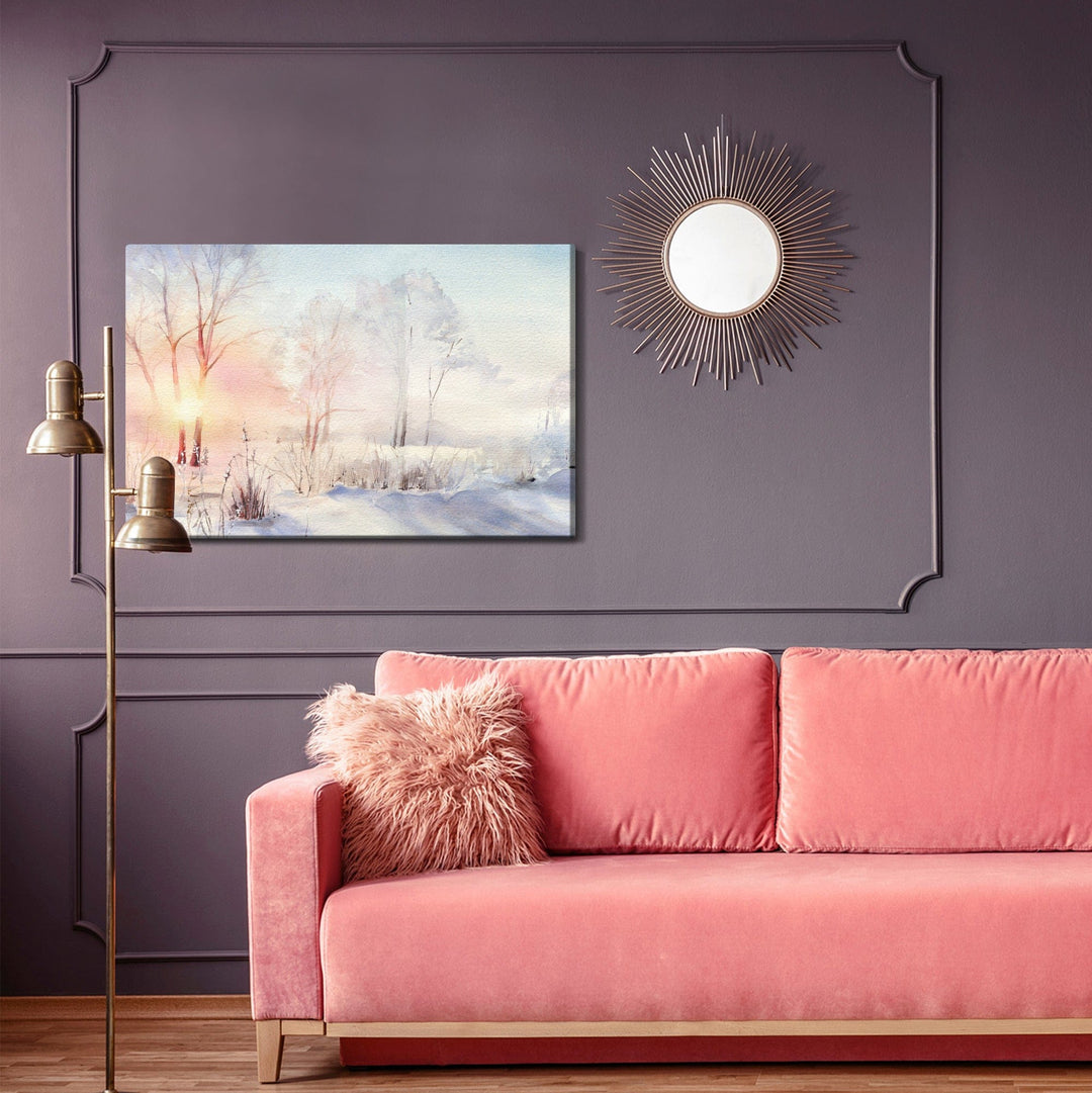 Kanva - Saullēkts ziemas mežā, N-1199 X-ART