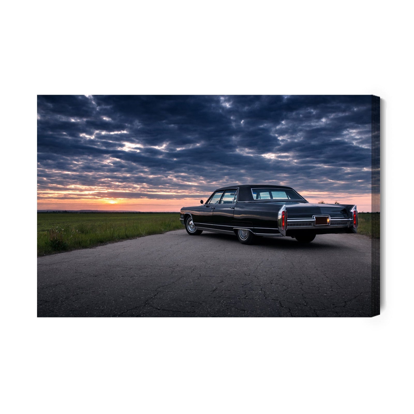 Kanva - Saulrieta automašīna un mākoņi, N-426 X-ART