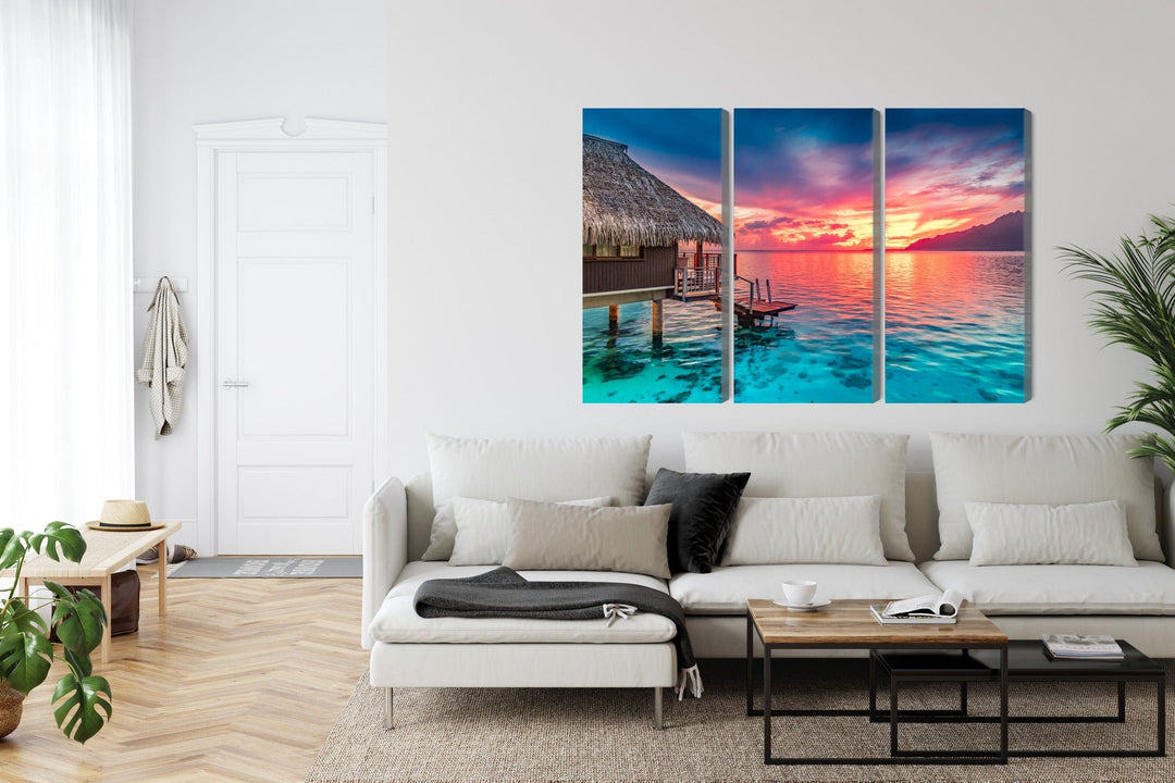 Kanva: Saulriets virs Klusā okeāna, zila X-ART