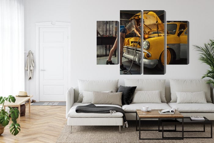 Kanva - Seksīga sieviete remonte mašīnu, N-3464 X-ART