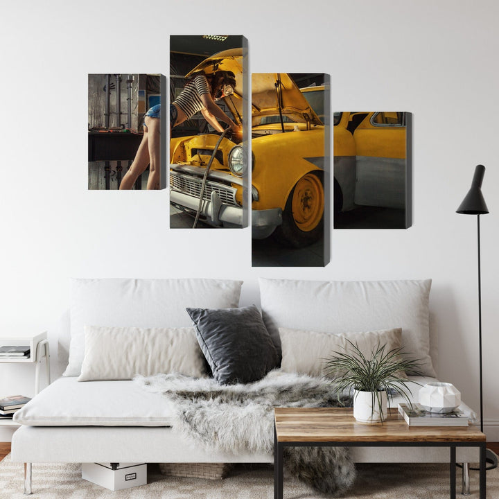 Kanva - Seksīga sieviete remonte mašīnu, N-3465 X-ART