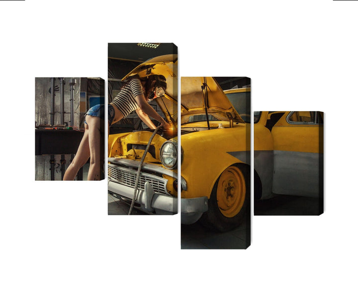 Kanva - Seksīga sieviete remonte mašīnu, N-3465 X-ART