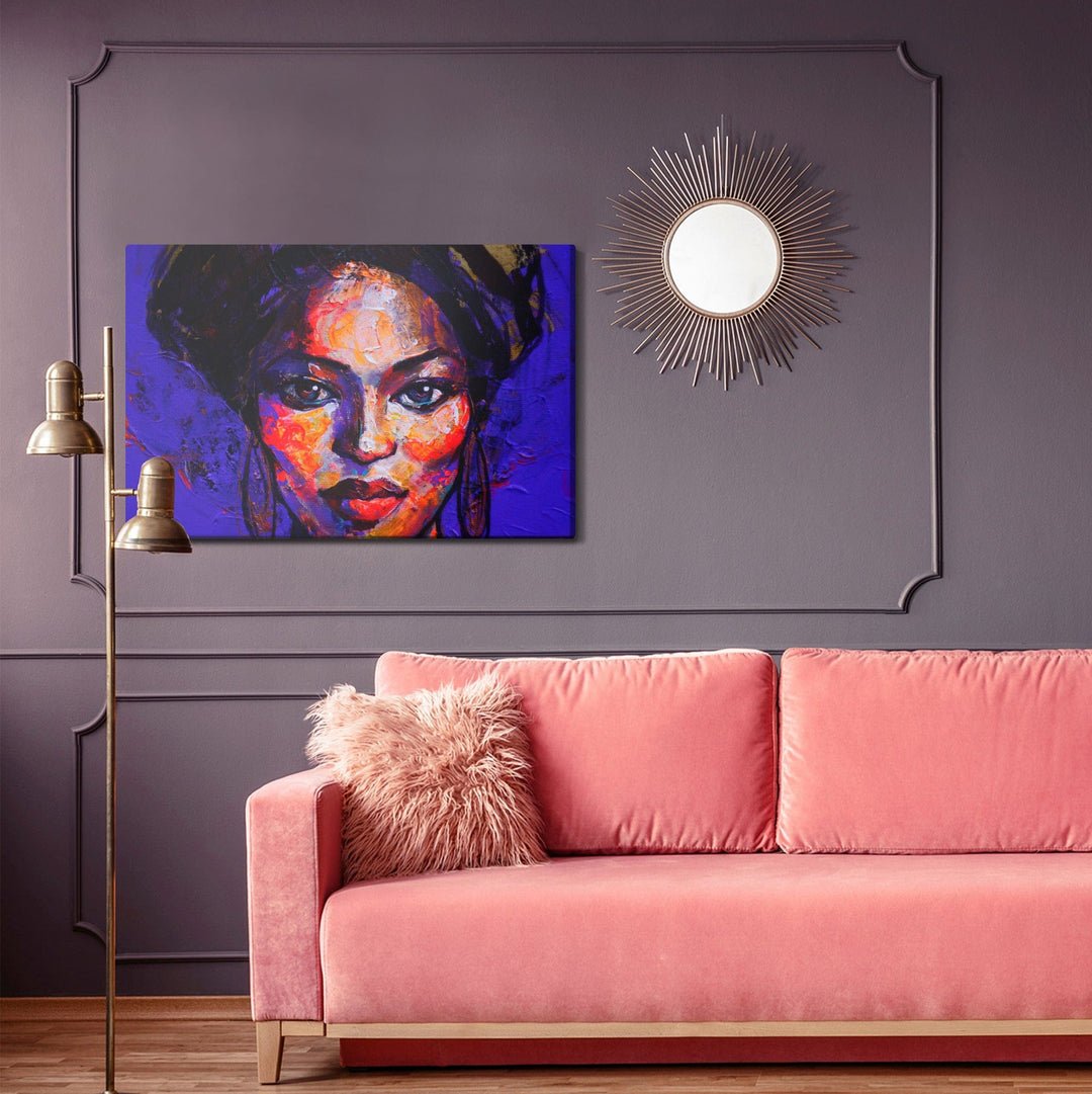 Kanva - Sievišķīgs portrets abstraktajā formā, N-953 X-ART