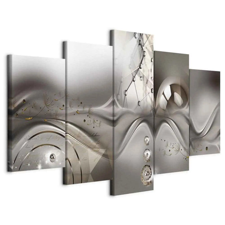 Kanva - Simetrijas varenība | pelēka abstrakcija, 90437 ART XL