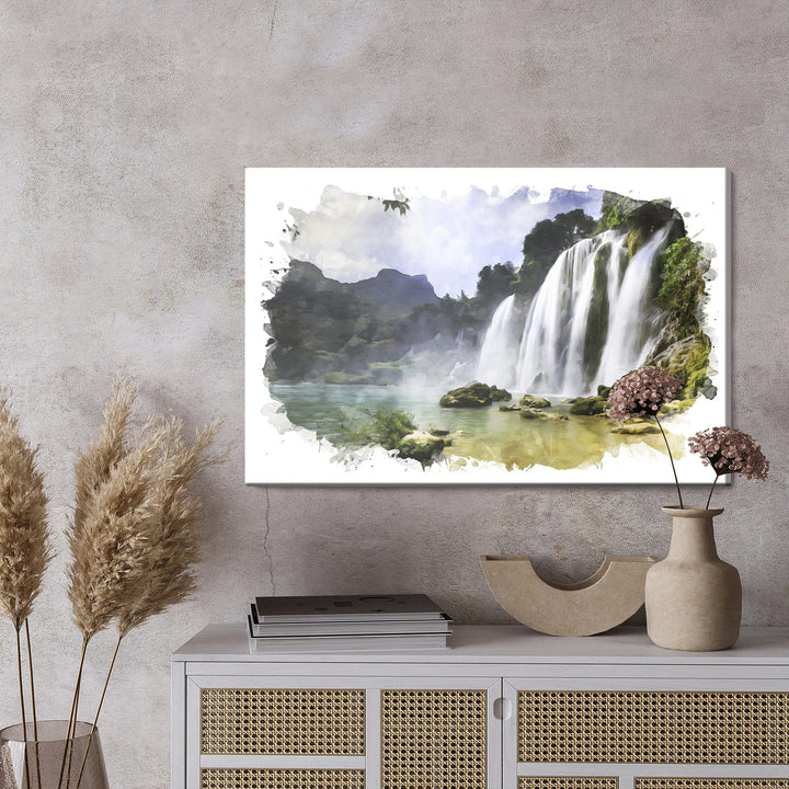 Kanva - Skaista ainava ar ūdenskritumu, N-1589 X-ART