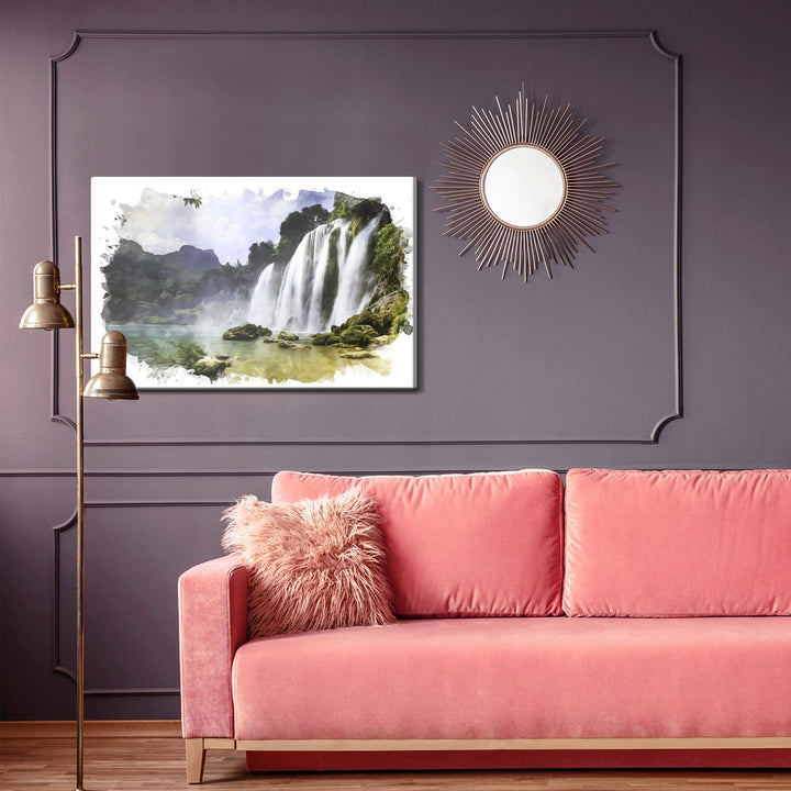 Kanva - Skaista ainava ar ūdenskritumu, N-1589 X-ART